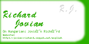 richard jovian business card